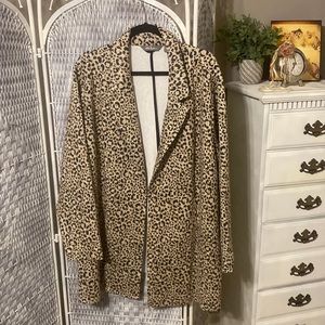 Ulla Popkein Size 28/30 Leopard Print Jacket Carnigan